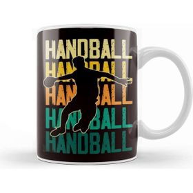 Baskı Dükkanı Retro Handball Player Handballer Ball Sports Team Coach Game Kupa