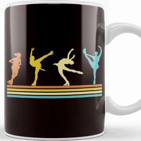 Baskı Dükkanı Retro Ice Skater Vintage Figure Skating Girls Winter Sports Kupa