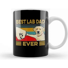 Baskı Dükkanı Retro Labrador Dad Gift Dog Daddy Golden Black Lab Father 02 Kupa