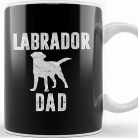Baskı Dükkanı Retro Labrador Dad Gift Dog Daddy Golden Black Lab Father Kupa