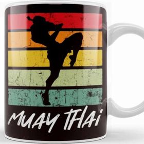 Baskı Dükkanı Retro Muay Thai Vintage Mma Martial Arts Thailand Boxing Kupa