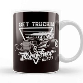 Baskı Dükkanı Retro Muscle Cars Hot Rod American Classic Old Automobile Kupa