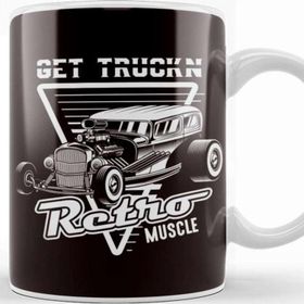 Baskı Dükkanı Retro Muscle Cars Hot Rod American Classic Old Automobile Kupa