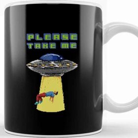 Baskı Dükkanı Retro Pixel Please Take Me Alien Abduction Kupa