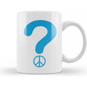 Baskı Dükkanı Retro Question Peace Kupa