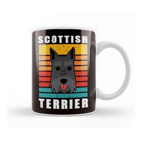 Baskı Dükkanı Retro Scottish Terrier Vintage Scottie Dog Breed Owner Puppy Kupa
