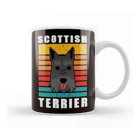 Baskı Dükkanı Retro Scottish Terrier Vintage Scottie Dog Breed Owner Puppy Kupa