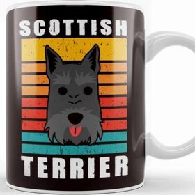Baskı Dükkanı Retro Scottish Terrier Vintage Scottie Dog Breed Owner Puppy Kupa