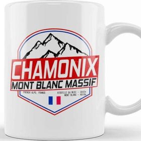 Baskı Dükkanı Retro Ski Chamonix Mont Blanc France Skiing And Mountain Biking Paradise Kupa