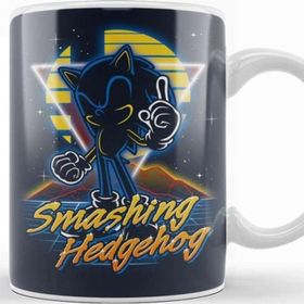 Baskı Dükkanı Retro Smashing Hedgehog Kupa