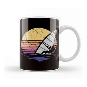 Baskı Dükkanı Retro Surf Vintage Windsurfer Windsurfing Ocean Wave Surfing Kupa