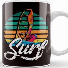 Baskı Dükkanı Retro Surf Vintage Windsurfer Windsurfing Ocean Wave Surfing Kupa