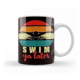 Baskı Dükkanı Retro Swim Ya Later Swimmer Water Sports Swimming Pool Coach Kupa