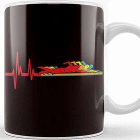 Baskı Dükkanı Retro Swimmer Heartbeat Vintage Swimming Pool Water Sports Kupa