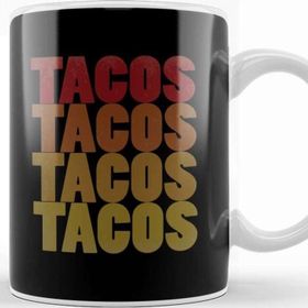 Baskı Dükkanı Retro Tacos Tacos Tacos Tacos Colorful Taco Lovers Kupa