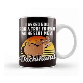 Baskı Dükkanı Retro True Friend Dachshund Dog Breed Puppy Pet Kupa