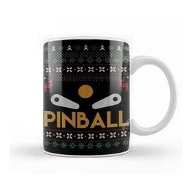 Baskı Dükkanı Retro Ugly Christmas Sweater Arcade Pinball Design Kupa