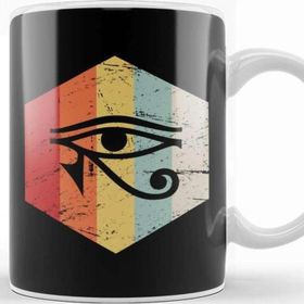 Baskı Dükkanı Retro Vintage Egyptian Eye Of Horus Kupa