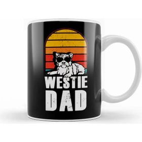 Baskı Dükkanı Retro Westie Dad West Highland Terrier Father Dogs Owner Kupa