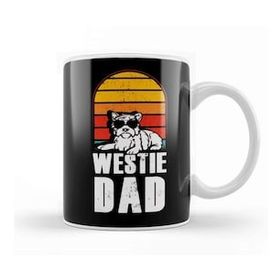 Baskı Dükkanı Retro Westie Dad West Highland Terrier Father Dogs Owner Kupa