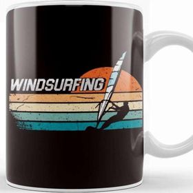 Baskı Dükkanı Retro Windsurfing Water Sports Windsurfer Ocean Wave Surfer Kupa