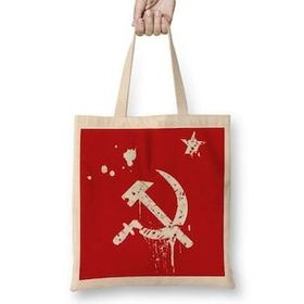 Baskı Dükkanı Revolution Orak Çekiç Bez Çanta