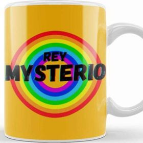 Baskı Dükkanı Rey Mysterio Vintage Retro Rainbow Style Warriors Design Wrestlers Gift Kupa