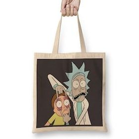 Baskı Dükkanı Rick And Morthy Looooooooook 2 Bez Kadın Günlük Çanta
