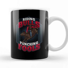 Baskı Dükkanı Riding Bulls Punchin&Fools Competitive Bull Rider Kupa