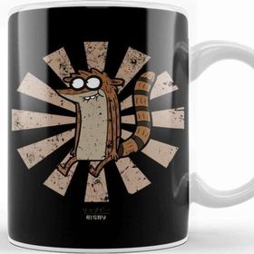 Baskı Dükkanı Rigby Retro Japanese Regular Show Kupa