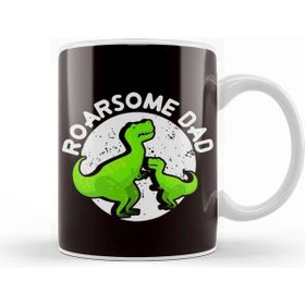 Baskı Dükkanı Roarsome Dad Daddy Dino T-Rex Father Papa Poppa Husband Kupa