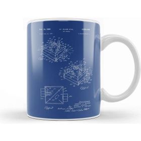 Baskı Dükkanı Rock Em Sock Em Robots Game Patent Blueprint Glass Kupa