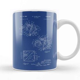 Baskı Dükkanı Rock Em Sock Em Robots Game Patent Blueprint Glass Kupa