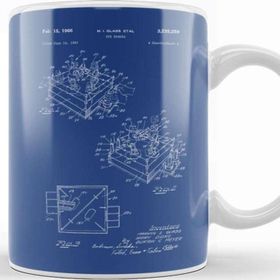 Baskı Dükkanı Rock Em Sock Em Robots Game Patent Blueprint Glass Kupa