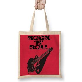 Baskı Dükkanı Rock Roll Müzik Bez Çanta
