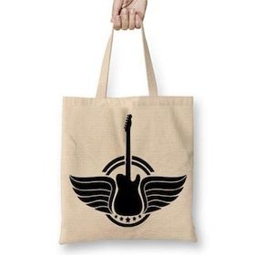 Baskı Dükkanı Rock Roll Müzik Gitar 01 Bez Çanta
