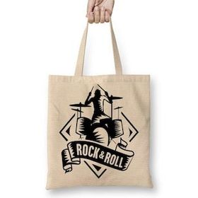 Baskı Dükkanı Rock Roll Müzik Gitar 03 Bez Çanta