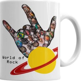Baskı Dükkanı Rock Roll Müzik Gitar 03 Sihirli Porselen Kupa