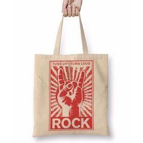 Baskı Dükkanı Rock Roll Müzik Gitar 05 Bez Çanta