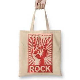 Baskı Dükkanı Rock Roll Müzik Gitar 05 Bez Çanta