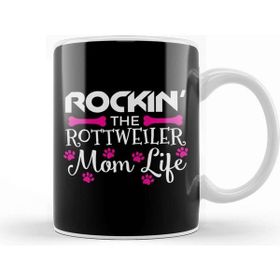 Baskı Dükkanı Rockin The Rottweiler Mom Life Cute Rott Owners Kupa