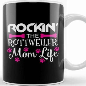 Baskı Dükkanı Rockin The Rottweiler Mom Life Cute Rott Owners Kupa