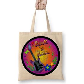 Baskı Dükkanı Rock'n Roll Renkli Bez Çanta
