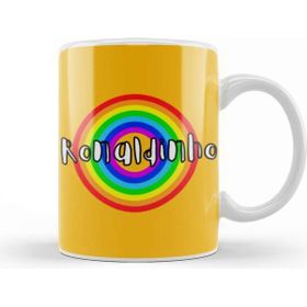 Baskı Dükkanı Ronaldinho Retro Rainbow Style Kupa