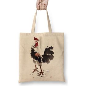 Baskı Dükkanı Rooster Stare Horoz Bez Çanta