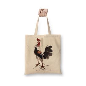 Baskı Dükkanı Rooster Stare Horoz Bez Çanta