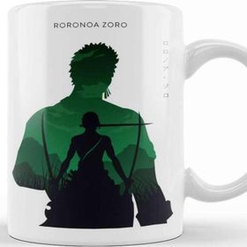 Baskı Dükkanı Roronoa Zoro One Piece Silhouette Kupa