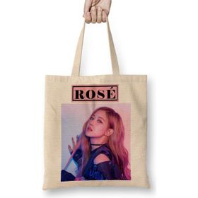 Baskı Dükkanı Rose Blackpink Bez Çanta