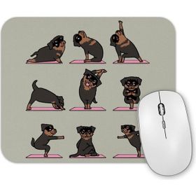 Baskı Dükkanı Rottweiler Yoga Rotfaydır Pug Köpek Yoga Mouse Pad