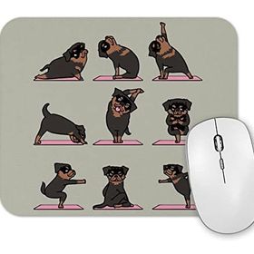 Baskı Dükkanı Rottweiler Yoga Rotfaydır Pug Köpek Yoga Mouse Pad